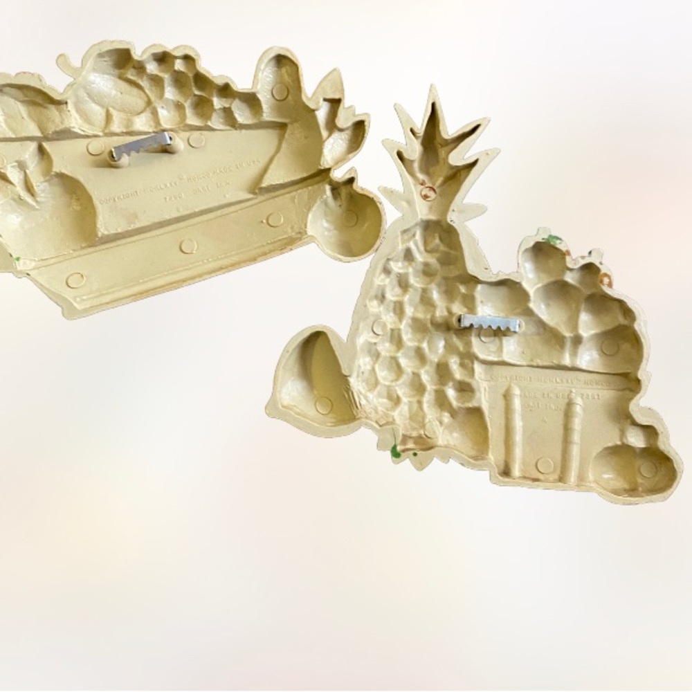 Vintage MCM homco pineapple strawberry fruit basket 3-D wall hanger decor - Picture 5 of 5